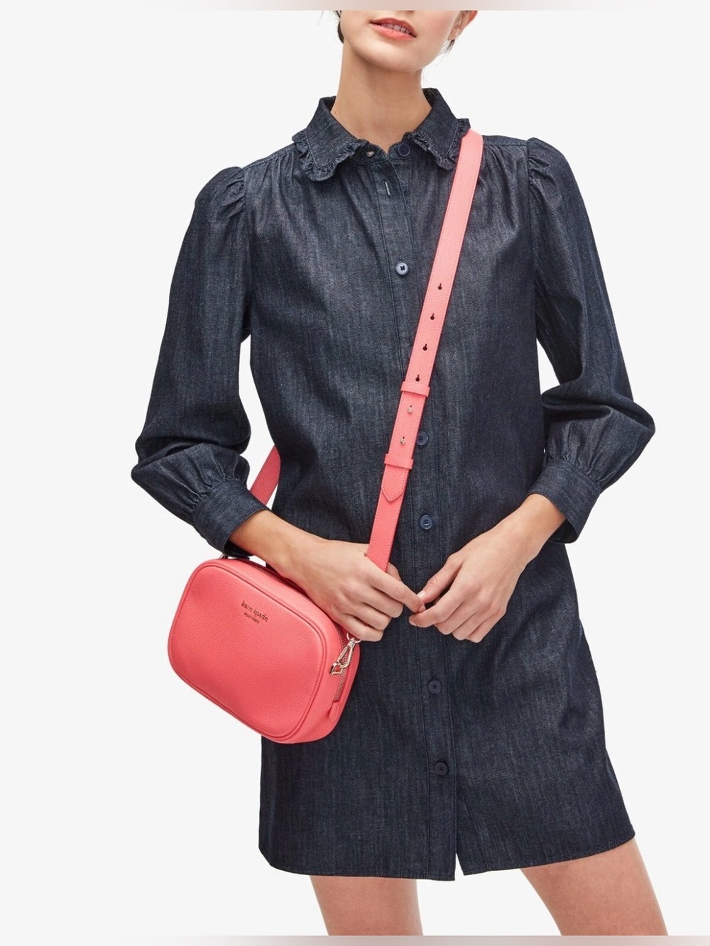 Kate Spade Astrid Oval Crossbody Leather Bag Peach Melba PXR00437